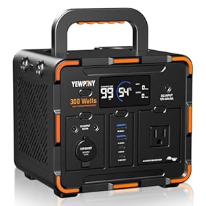 EM300 Portable Power Station, 259Wh LiFePO4 Battery, 300W Continuous/600W Peak Output, USB-C PD 100W Fast Charging, Solar-Compatible Backup Power for Camping, Emergency, and Outdoor Use