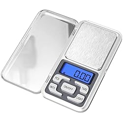 Bascula Precision Newaner Bascula Precision Digital Profesional, 0.01g-500g, Mini Balanza Cocina Multifunción con Pantalla Led Retroiluminada, Escala de Bolsillo para Alimentos, Joyería, Medicina, Café, Laboratorio