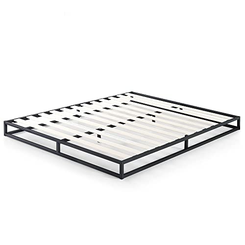 Cadre de lit plateforme en métal 15 cm Joseph ZINUS | Sommier | Support à lattes en bois | Rangement sous le lit | 140 x 190 cm | Noir Cover