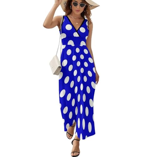 Robe d'été longue légère bleu vif pour rester fraîche et élégante