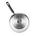 Cook N Home Saucepan Sauce Pot with Lid 1 Quart Stainless Steel , Stay Cool Handle, silver