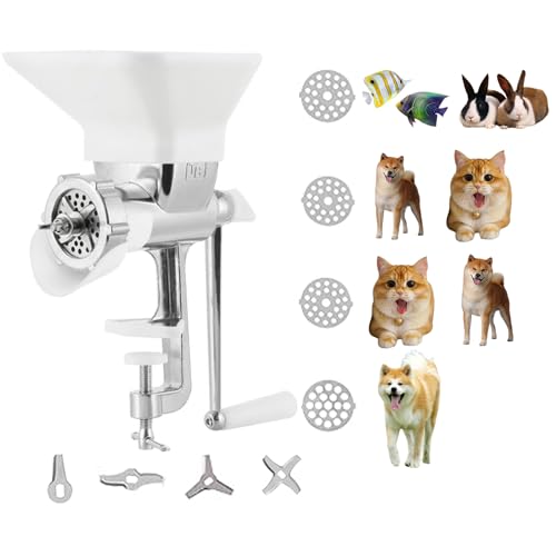 JIAWANSHUN ペレット製造機 造粒機 手動 こぼれ防止設計 飼料ペレット製造 4/5/6/7mm ドッグフード 猫餌機 フードクラッシャー 犬 ペレットマシン ウサギ、魚、柴犬などの小型犬、猫、秋田犬などの大型犬に適用 フードDIYツール ペットフード