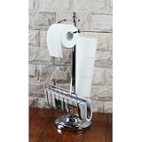 Toilet Paper Holder with Magazine Rack