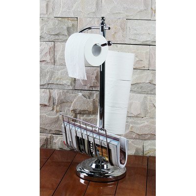 Toilet Paper Holder with Magazine Rack