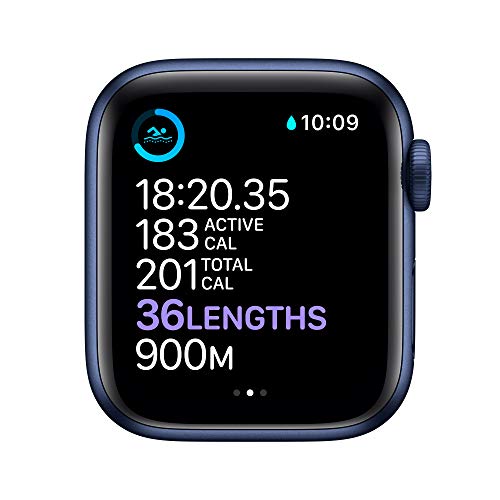 Image of New Apple Watch Series 6 (GPS + Cellular, 40mm) - Blue Aluminium Case with Deep Navy Sport Band