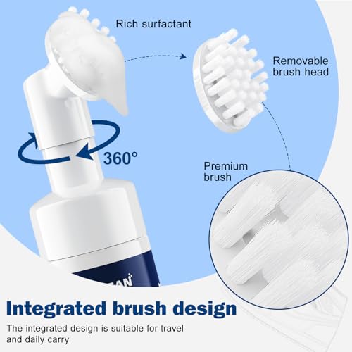 Water-free Sneaker Cleaner, White Shoe Cleaner Kit 6.76 OZ Foam for Tennis Shoes, Running, Golf, PU, Nubuck, Sole2