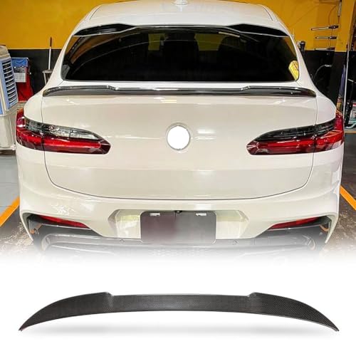 MCARCAR KIT Real Carbon Fiber Trunk Spoiler Compatible with 2019-2024 BMW X4 G02 X4M F98 Rear Boot Lid Duckbill Highkick Wing Lip Factory Outlet