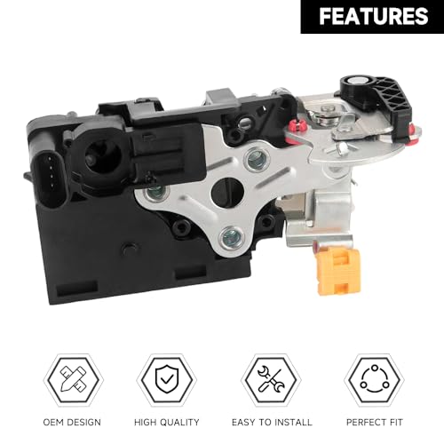 Image of Rear Right Door Latch Lock Actuator Assembly - Compatible for GMC Savana 1500 1996-2014 for Chevrolet Express 1500 1996-2014 for Chevrolet P30 1996-1999 - Replace Part 22834664