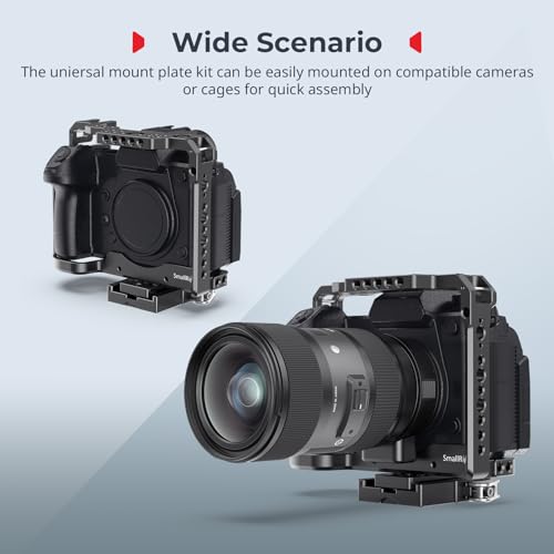 Image of SMALLRIG Universal Quick Release Mount Plate Kit for Arca-Type, Built in Clamp and Plate, with 1 /4''-20 & 3 /8''-16 Threaded Holes- 2144B