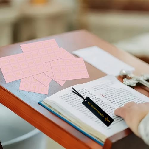 Bibelregister für Frauen, Studium, Bibel, Journaling, Zubehör, 90 laminierte Registerkarten, altes und neues Testament, mit leeren Reitern, Ausrichtungsanleitung, Lesezeichen, Rosa, Goldfolienprägung