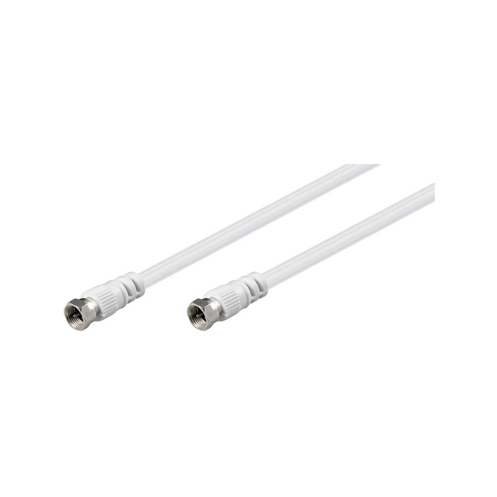 Goobay 11866 SAT antenna cable (<70 dB) 2x shielded - F male > F male, white