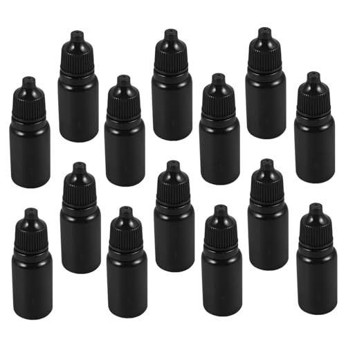 NOLITOY Black Lightproof Dropper Bottle Set 24pcs 10ml Empty Eye Dropper Bottles for Essential Oils Safe and Convenient Dispensing
