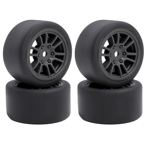 Pneus et jantes en caoutchouc lisse avec hexagone 7 mm pour une glisse parfaite en RC 1/28