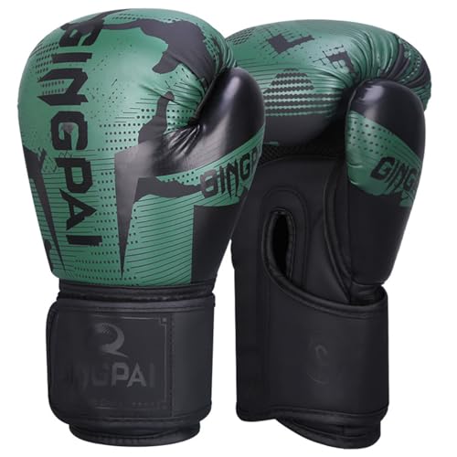 DAYONG Boxing Gloves for Men Women Kickboxing MMA Punching Gloves 10oz/12oz/14oz/16oz Boxing Training Gloves for Sparring Punch Bag Martial Arts Fighting Muay Thai. (green-A 10oz)
