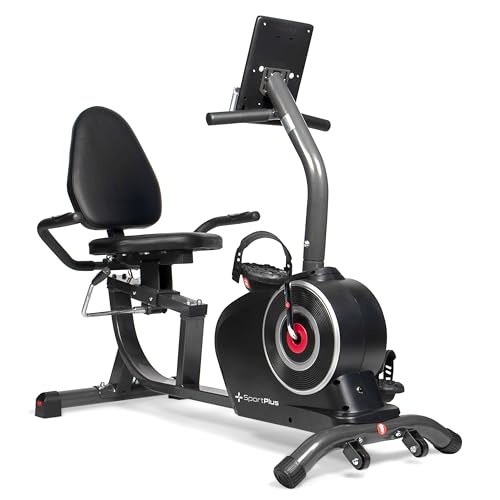 SportPlus | Modèle 2022 | Vélo d'appartement allongé avec compatibilité