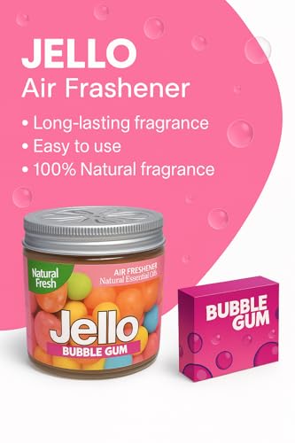 Image of Natural Fresh Bubble Gum Scent Air Freshener - 100% Natural Fragrance | Long-Lasting Car & Home Deodorizer | Pet & Child Safe, Odor Eliminator for Cars, Offices (1 Pcs., Bubble Gum)