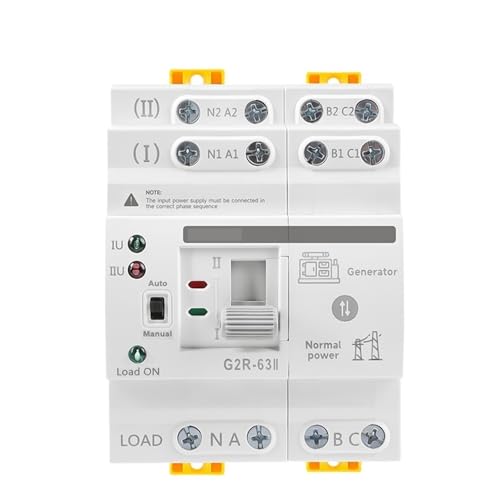 Commutateur de transfert automatique 63A 220V rail DIN inverseur de source - 4