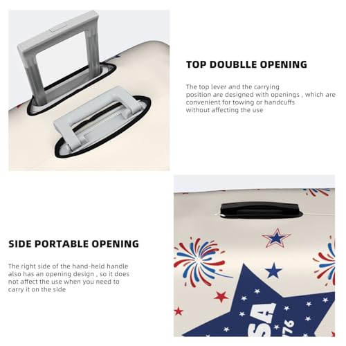 Travel Luggage Cover 4th Of July America Independence Day Fashion Washable Baggage Suitcase Protector Fit For Luggage X-Large4