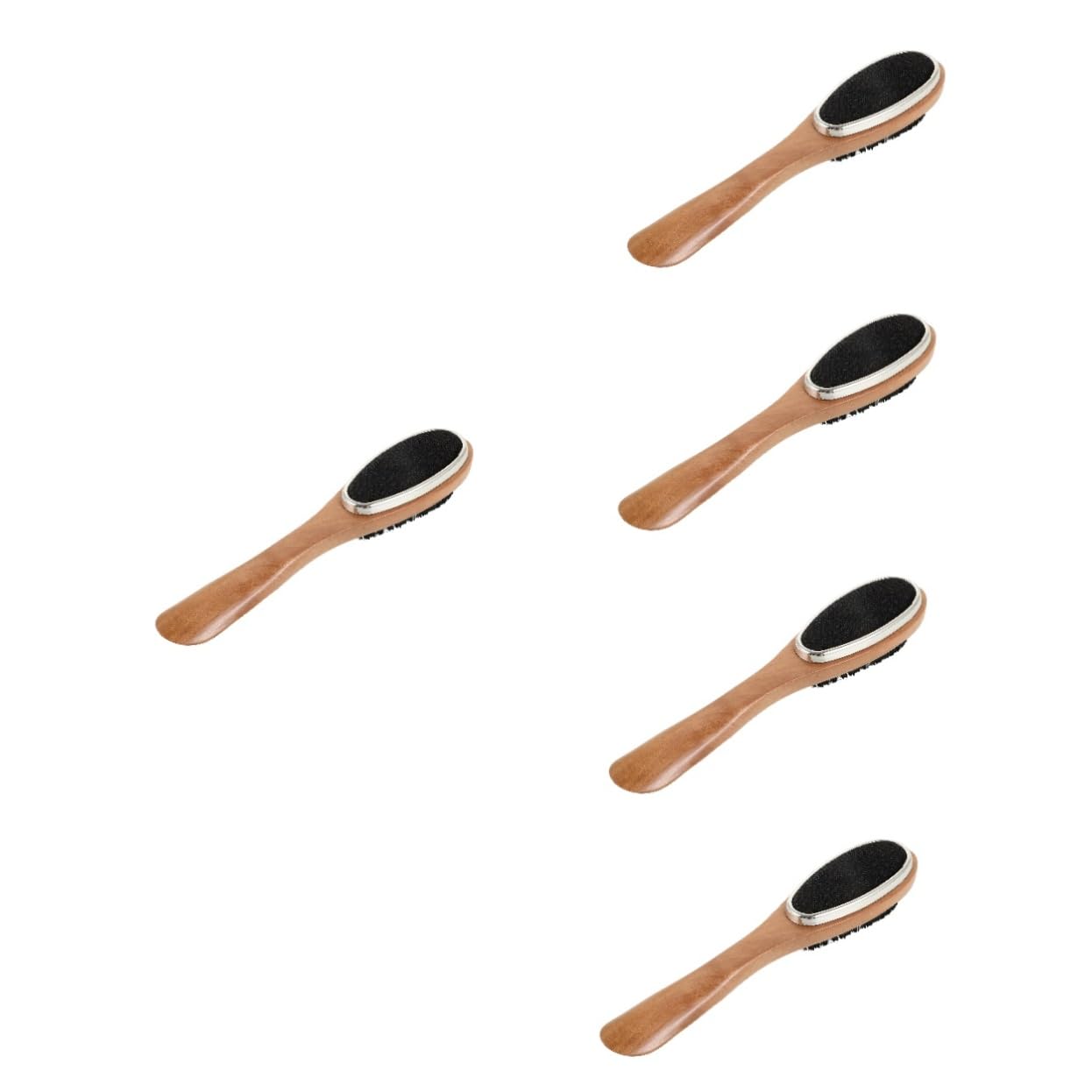BESTYASH 5piezas Cepillo De Limpieza y Pulido De Zapatos De Madera Cerdas Herramienta Multifuncional De Cuidado De Calzado Color Natural para y Zapatos De Vestir