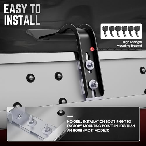 Estribos laterales 6.5'' compatibles Ford F150 F250 F350 miniatura 4