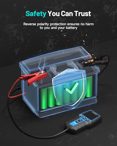 TOPDON Car Battery Tester BT200-A, 12V/24V Battery Tester 100-2000CCA, with Battery Cranking Charging Tests, for Cars Motorcycles Boats SUVs Trucks, for Both Professionals and DIYers