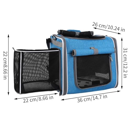 Bike Hundekorb - Haustiertrage für Fahrräder | Rucksack mit Belüftung, verstellbarer Transport, ideal für Spaziergänge und Reisen, Tragen von Hunden, großes Fassungsvermögen, stabiles Design