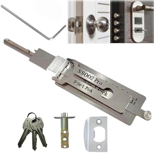 2 Stück Profi Dietrich Set, Buntbartschlüssel Universal, Öffnet Nahezu