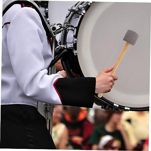 FAVOMOTO 4 piezas baquetas de espuma con mango de madera antideslizante para tambor bajo y timbal para enseñanza y performance miniatura 2