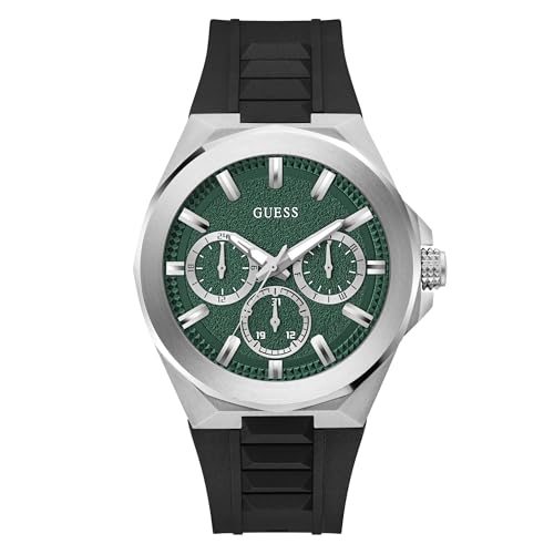 Montre GUESS Multifonction Cadran Vert et Bracelet Silicone
