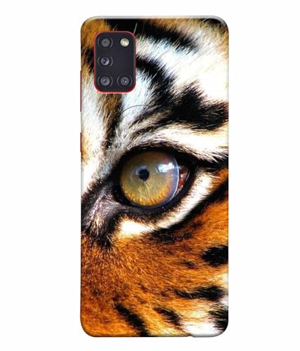 Image of Printed Hard Back Case Cover & Compatible for Samsung Galaxy A31 | Tiger Eyes (Multicolor) - D1185