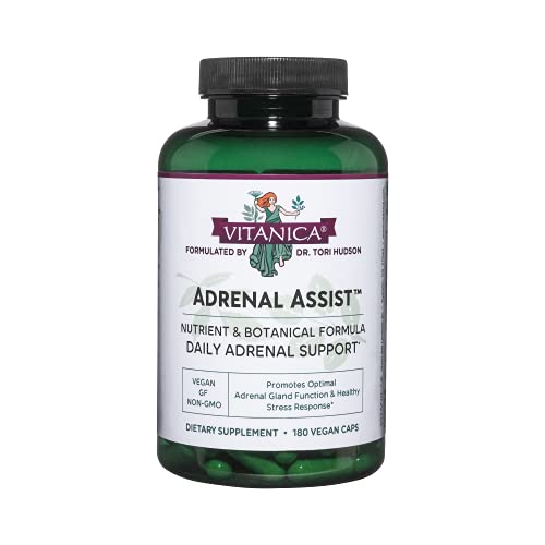 Vitanica Adrenal Assist, Adrenal Support, Vegan, 180 Capsules #TOP19
