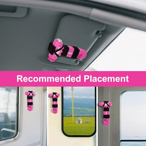 Image of Window Breaker, 3-in-1 Emergency Escape Tool with Car Safety Hammer and Seat Belt Cutter, Safety Emergency Car Escape Tool Gift for Women (Pink and Blue)