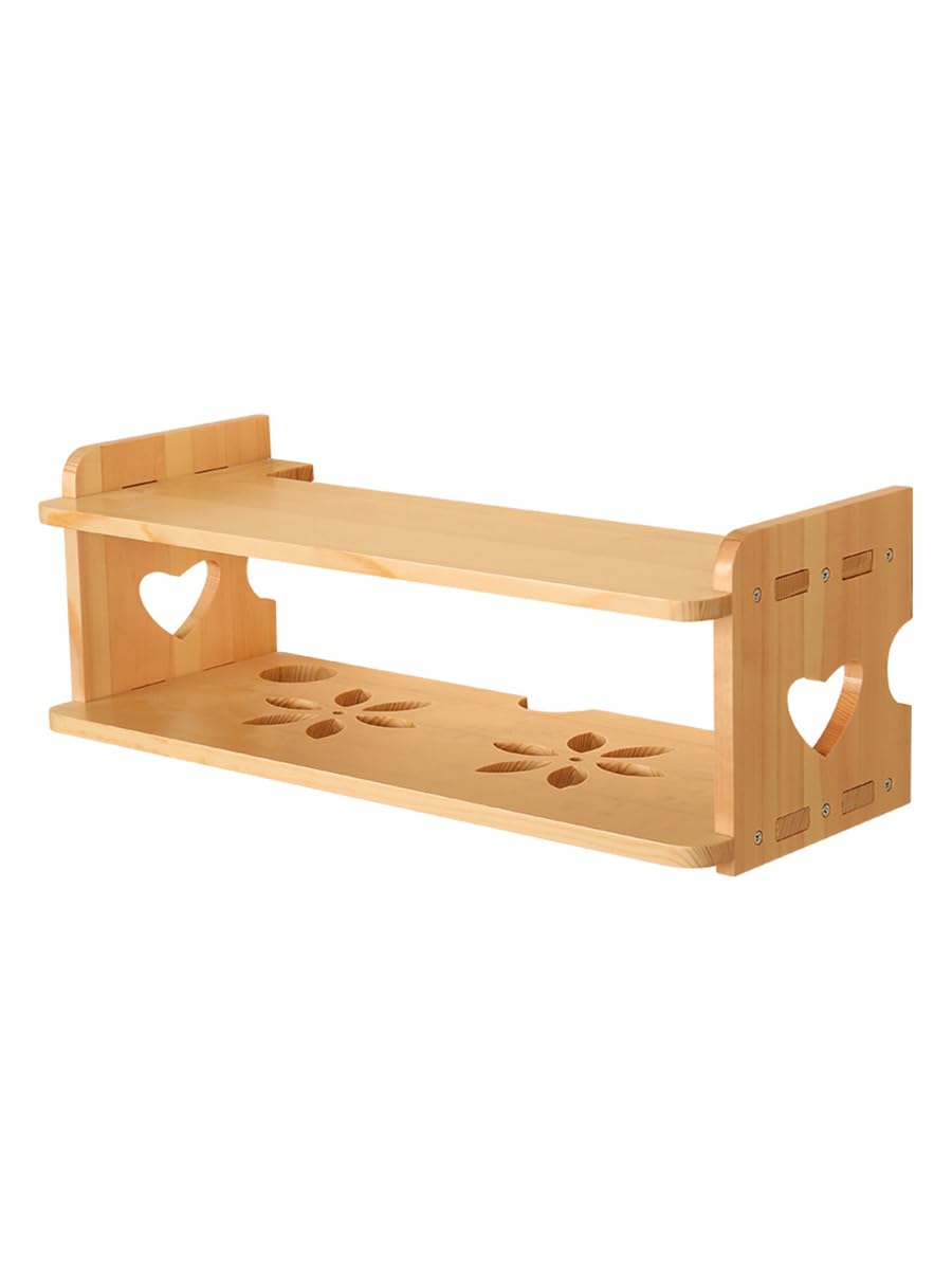 Kabelmanagement Box Router-Aufbewahrungsbox aus massivem Holz, frei stanzbare Steckdosen-Aufbewahrungsbox, kabelloses WLAN, leichte Katze, Set-Top-Box-Rack Kabelbox (Size : 30cm)