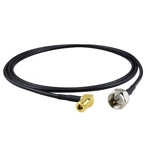 YILIANDUO 1M DAB Car Aerial Extension Cable F Male to SMB Female 90 Degree RF Coax Connector Adapter RG174 50 Ohm for DAB Car Radio Stereo Receiver Tuner Sirius Antenna