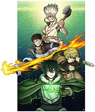 Poster World Anime Crossover Dr Stone Fire Force Naofumi Iwatani Hd Matte Finish Paper Poster Print (Multicolor) PW-10336