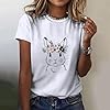T Shirts for Women Casual Easter Crew Neck Loose Fit Short Sleeve T-Shirt Cute Rabbit Graphic Print Top Summer Tee Tops Bunny Gifts for Ladies Girls White #1
