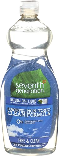 Seventh Generation Dish Liquid Soap, Free & Clear, 25 Fl Oz