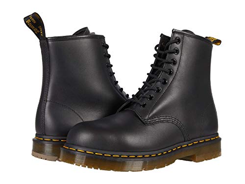 Dr. Martens, Unisex 1460 Slip Resistant Steel Toe Light Industry Boots, Black Industrial Full Grain, 12 US Women/11 US Men