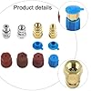 Yuanpgky R-12 to R-134a Conversion Kit for Automotive A/C Retrofit | Low & High Side 7/16 in and 3/8 in Ports with Adapters | Includes 4 Anti-Dust | Compatible #5