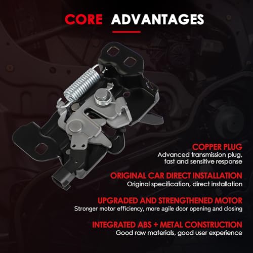 Image of CCIYU Front Hood Latch Assembly Compatible For Dodge Durango 2011-2018 2021,For Jeep Grand Cherokee 2011-2019 2021 Front Door Latch Actuator Replace 4589688AE