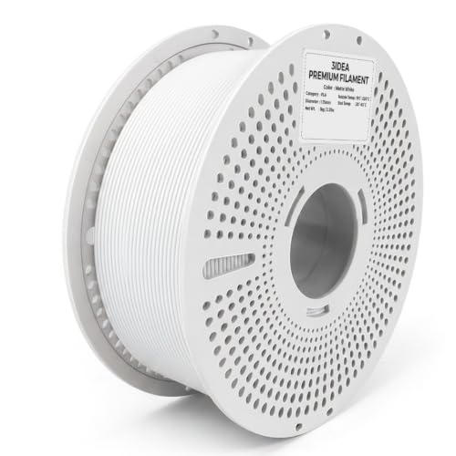 Image of 3IDEA PLA Matte 3D Printer Filament 1.75mm, White, 1KG with Reusable Spool, Dimensional Accuracy ±0.02mm, Premium Matte Finish, Smooth & Consistent Printing