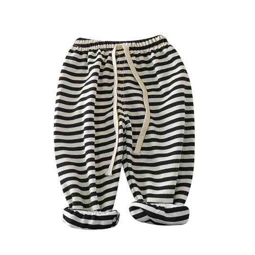 Toddler Baby Striped Harem Bloomers Pants Breathable Cozy Cotton Pants Boys Girls Unisex Athletic Joggers Trousers