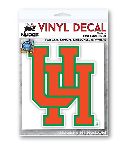 Image of University of Hawaii Vintage Interlocking Orange UH Logo Car Decal Bumper Sticker