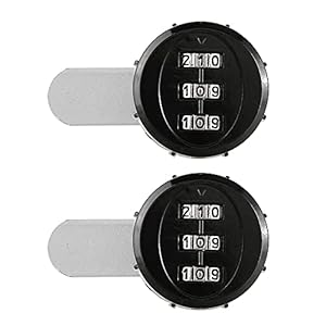 Mtlavish 2er 3-stelliges Zahlenschloss Schwarz