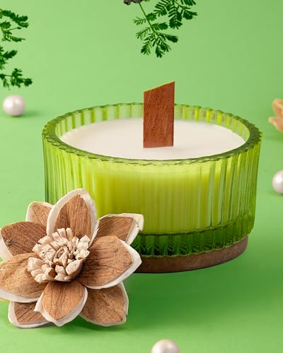Image of ELK Valentines Day Gift Candles for Decoration Scented Candles for Home Soy Wax Candle Pack Green Tea Jar Candle for Gifting Valentines Day Decoration Items