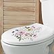 Wisafory Toilettensitz Aufkleber Blumen Muster WC Deckel Aufkleber Selbstklebend Badezimmer Wandaufkleber Toiletten Abziehbilder Wasserdicht Toilettendeckel Sticker für Badezimmer Deko