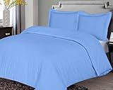 Ruvanti 100 Percent Cotton 3 Pcs Duvet Cover Queen / Full Size are Soft, Breathable, Washable, Blue...