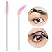 AKStore 200 PCS Disposable Eyelash Brushes Mascara Wands Eye Lash Eyebrow Applicator Cosmetic Makeup Brush Tool Kits (White-Pink)