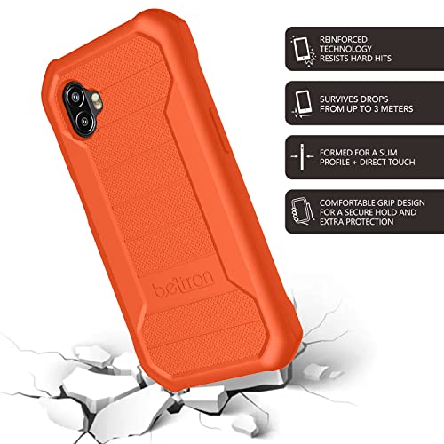 Image of BELTRON Galaxy XCover6 Pro 5G Heavy Duty Case, Industrial Strength Armor Case with Reinforced Technology for Samsung Galaxy XCover 6 Pro 2022 SM-G736 (AT&T FirstNet Verizon) - Safety Orange