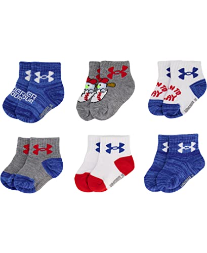 Image of Under Armour boys Multi Pack Essential Quarter Sock